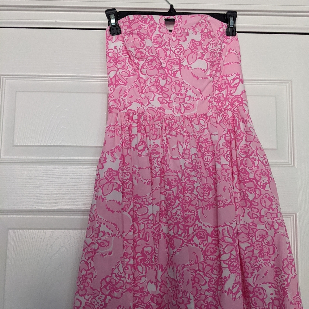 Lily Pulitzer strapless pink dress